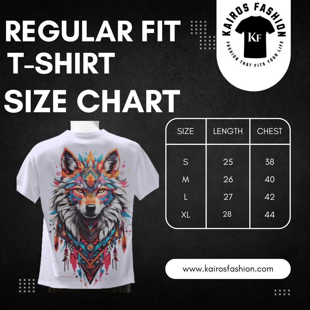 MEN'S PSYCHEDELIC WOLF GRAPHIC PRINTED LAVENDER REGULAR FIT T-SHIRT